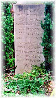 Bonn - Alter Friedhof, la tombe de la mère de Ludwig...