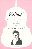 Livre : Beethovne à Paris, RIMF n°22...