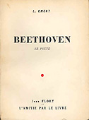 Livre : Beethoven le poête par Léon Emery...