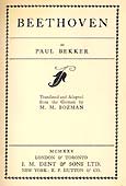Livre : Beethoven, par Paul Bekker...