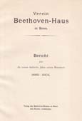 Beethoven-Haus Bonn 1889-1904