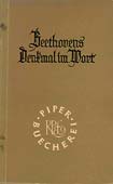Livre : Beethoven Denkmal im Wort, par Richard Benz...