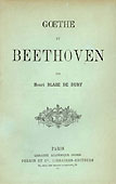 Livre : Beethoven et Goethe...