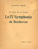 Livre : La Neuvième de Beethoven par Ricciotto Canudo