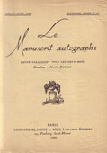 Le Manuscrit autographe