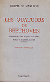 Livre : Les quatuors de Beethoven par Joseph de Marliave