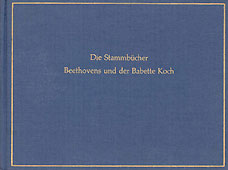 Livre : Die Stammbücher Beethovens...