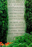 Tombe de la mère de Beethoven, à Bonn...