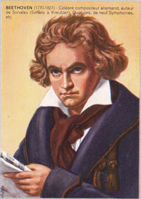 Card with Beethoven