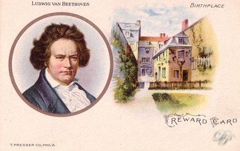 Carte avec Beethoven