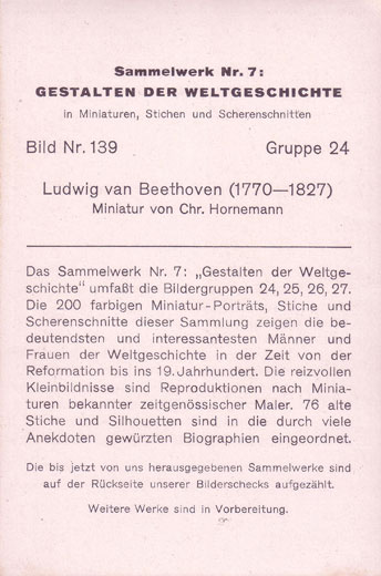 Beethoven - Carte à collectionner...