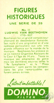 Beethoven - Carte à collectionner Domino n°11...