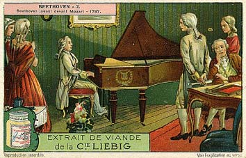 Liebig's card - Life of Beethoven in French...