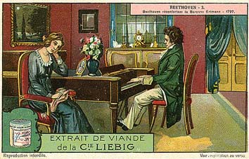 Liebig's card - Life of Beethoven in French...
