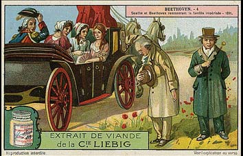 Liebig's card - Life of Beethoven in French...