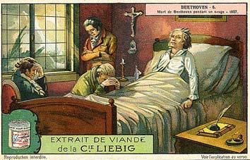 Liebig's card - Life of Beethoven in French...