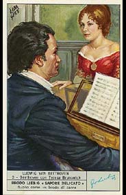 Beethoven - Liebig's card in Italian