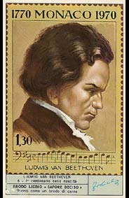 Beethoven - Liebig's card in Italian