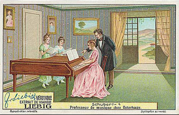 Schubert - Liebig's card in French...