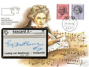 Beethoven, carte téléphonique...