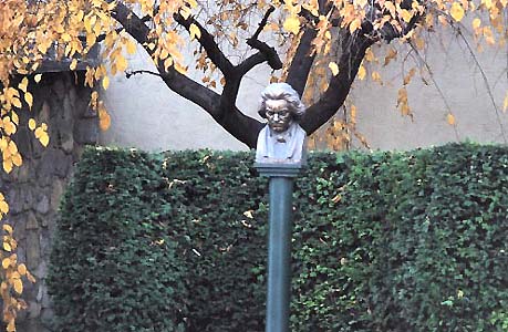 a bust of Beethoven at Mödling