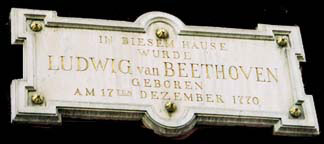 Bonn - Beethovenhaus, la plaque...