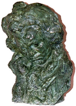 Beethoven main appuyée sur la joue, par Antoine Bourdelle - 1887-1888...