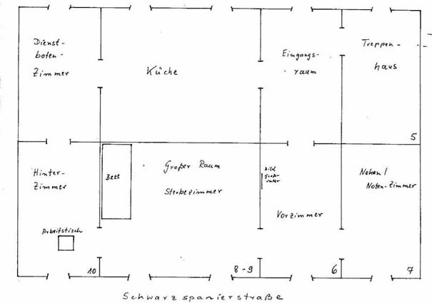 Plan de la Schwarzspanierhaus