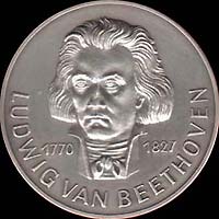 Medal with Ludwig van Beethoven...