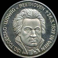 Medal with Ludwig van Beethoven...