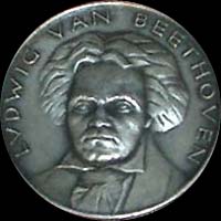 Medal with Ludwig van Beethoven...