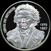 Medal with Ludwig van Beethoven...