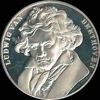 Medal with Ludwig van Beethoven...