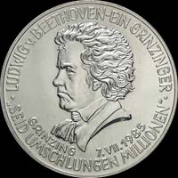 Médaille de Ludwig van Beethoven...