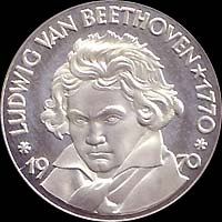 Medal with Ludwig van Beethoven...