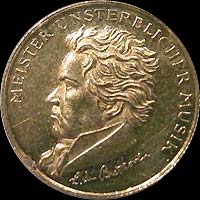 Medal with Ludwig van Beethoven...