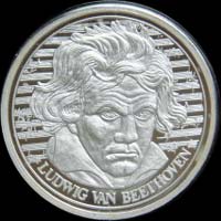 Medal with Ludwig van Beethoven...