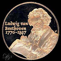 Medal with Ludwig van Beethoven...