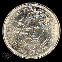 Coin with Ludwig van Beethoven...