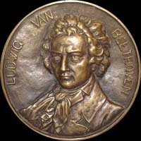 Medal with Ludwig van Beethoven...