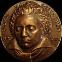 Medaille avec Ludwig van Beethoven...