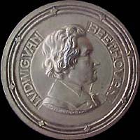 Medal with Ludwig van Beethoven...