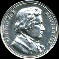 Medal with Ludwig van Beethoven...