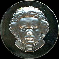 Medal with Ludwig van Beethoven...