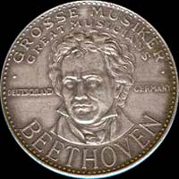 Medal with Ludwig van Beethoven...