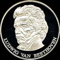 Medal with Ludwig van Beethoven...