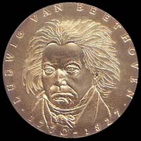 Medal with Ludwig van Beethoven...