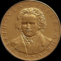 Medaille avec Ludwig van Beethoven...