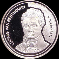 Medal with Ludwig van Beethoven...