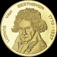 Medal with Ludwig van Beethoven...